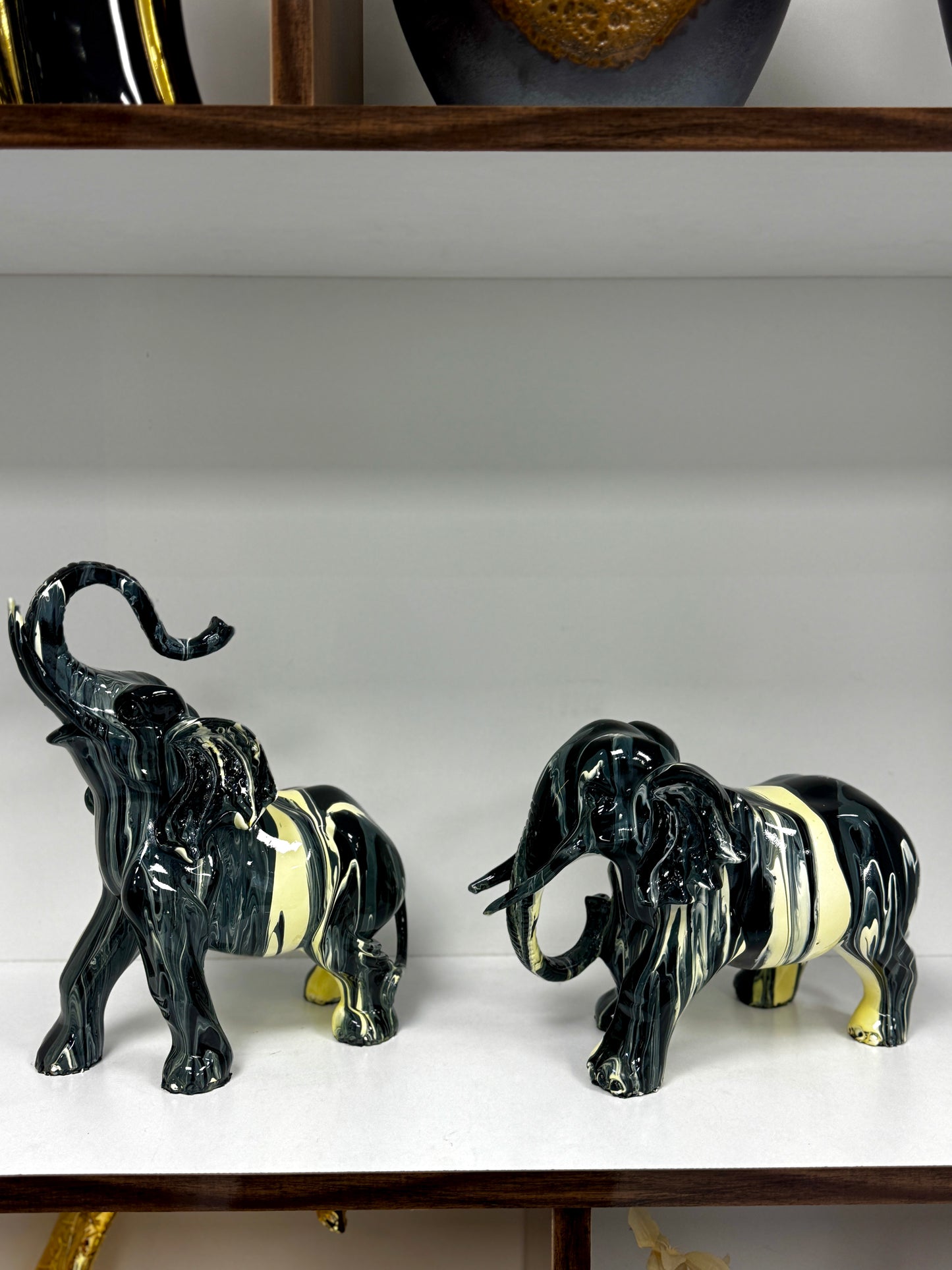 ‏Éléphants ‏ en céramique élégant